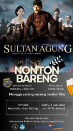 Nonton bareng film sultan agung di Balai Kalurahan Balong 