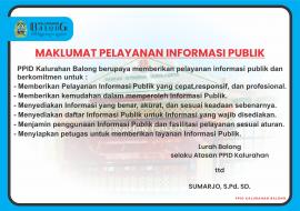 Maklumat Pelayanan Informasi Publik Kalurahan